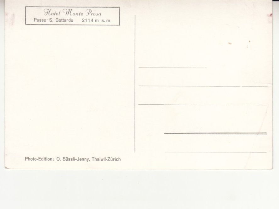 Cartoline postali: San Gottardo ca. 1950 – Usato da Bürglen TG venduto da StampGraf 1