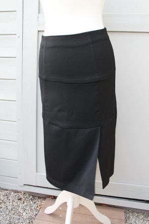 Jupe SATINEE noire FASHION LAB