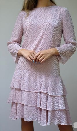 BLUMARINE Abito colore rosa tè VISCOSA + SETA!  taglia 46IT