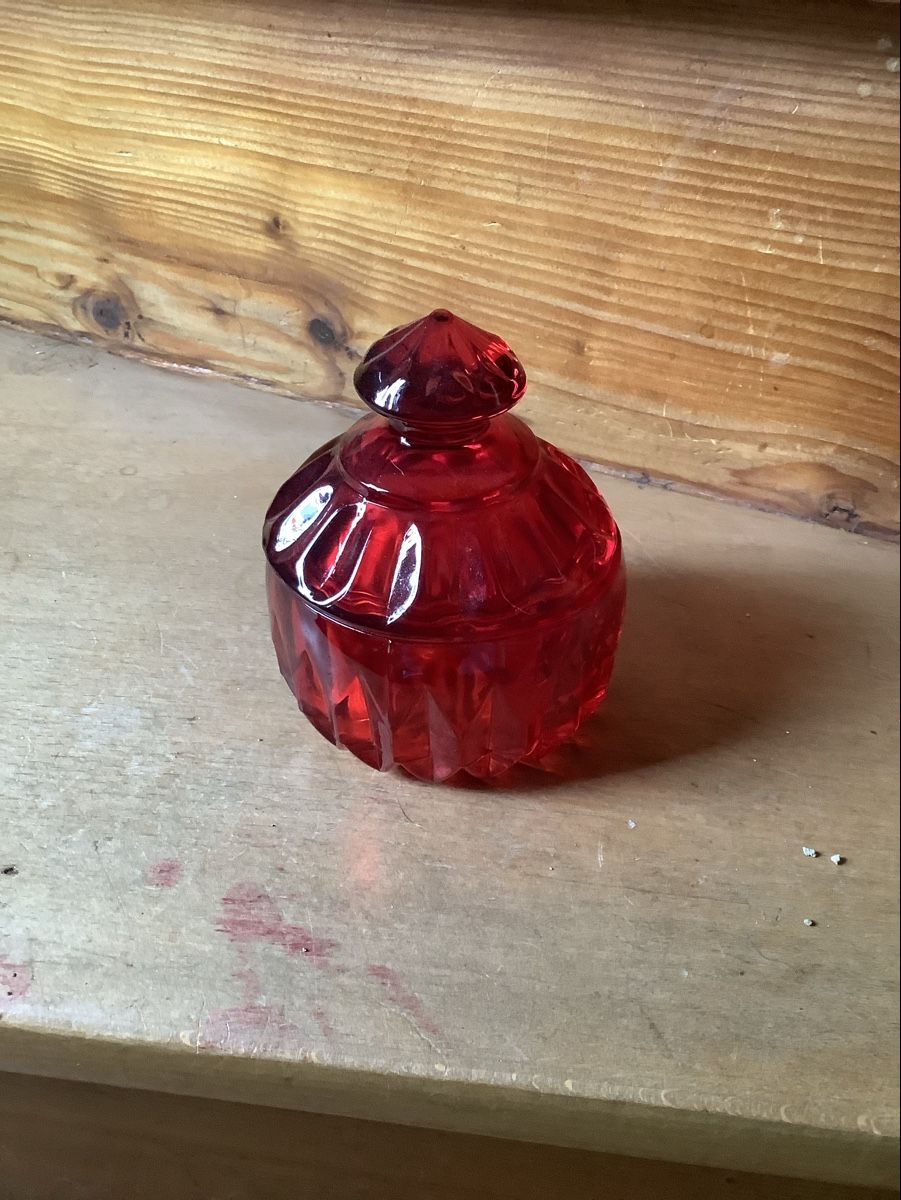 Bicchieri: rotes Glasdeckelgefäss – Usato da Zürich venduto da Albatros57