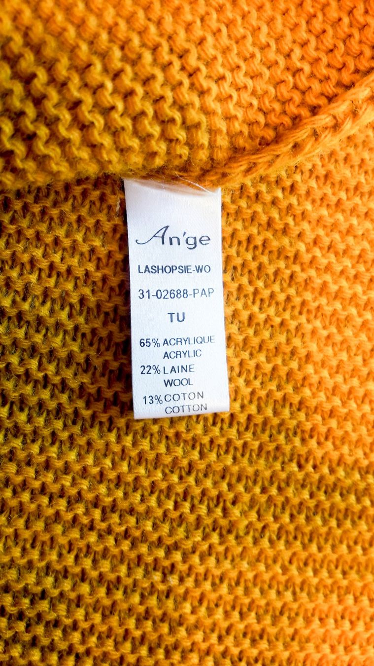 Jacken: AN'GE  Strickjacke ockergelb jaune ocre TU – Gebraucht aus Tavannes von Brocashop 5