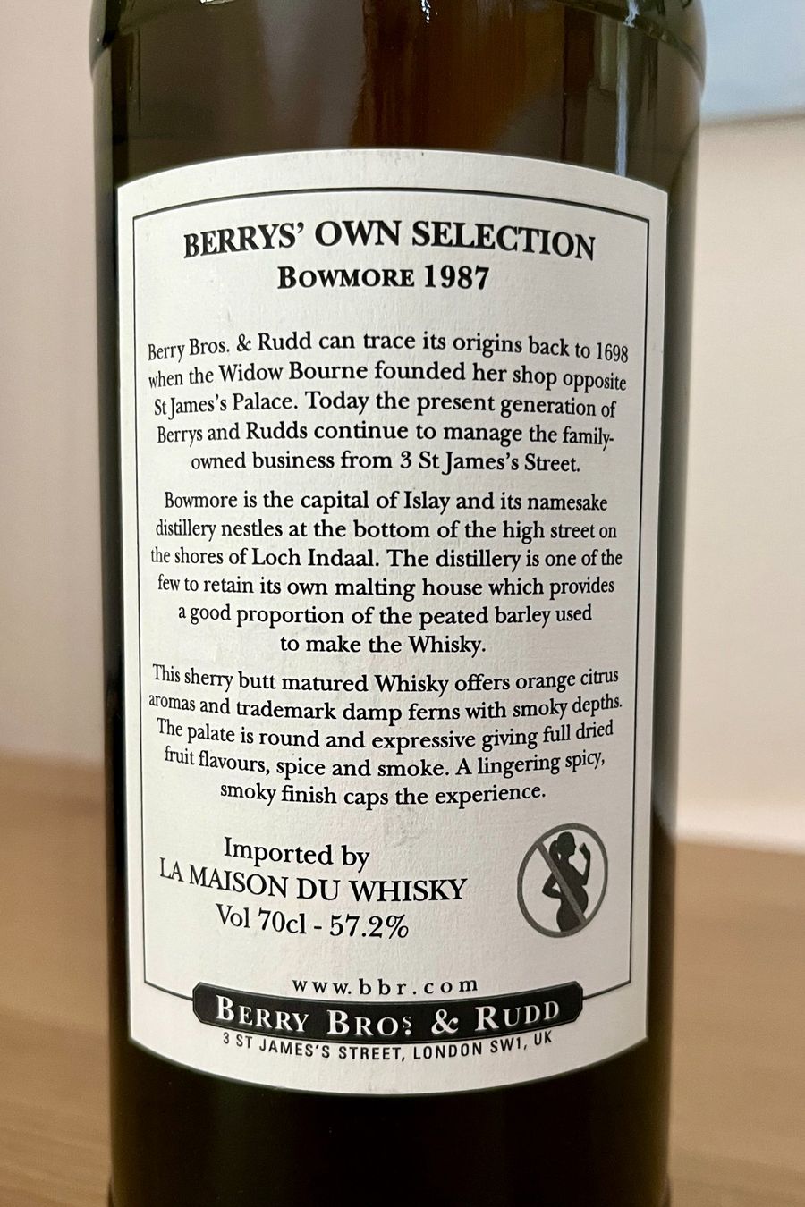 Bowmore Spirituosen: Bowmore 1987 - Berry Bros & Rudd – Neu und originalverpackt aus Le Sentier von myman 5