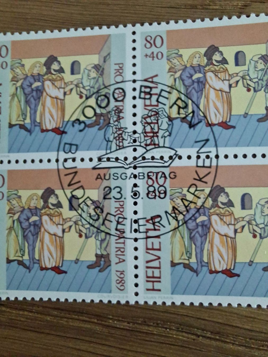Tutti i francobolli: 4er Blocks: Pro Patria 1989 – Nuovo (secondo la descrizione) da Hinterkappelen venduto da 1399 7