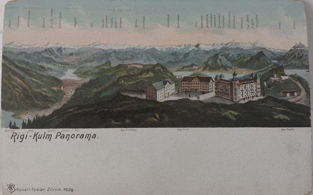 Ansichtskarten: RIGI-KULM Panorama – Gebraucht aus Delémont von Domdom1