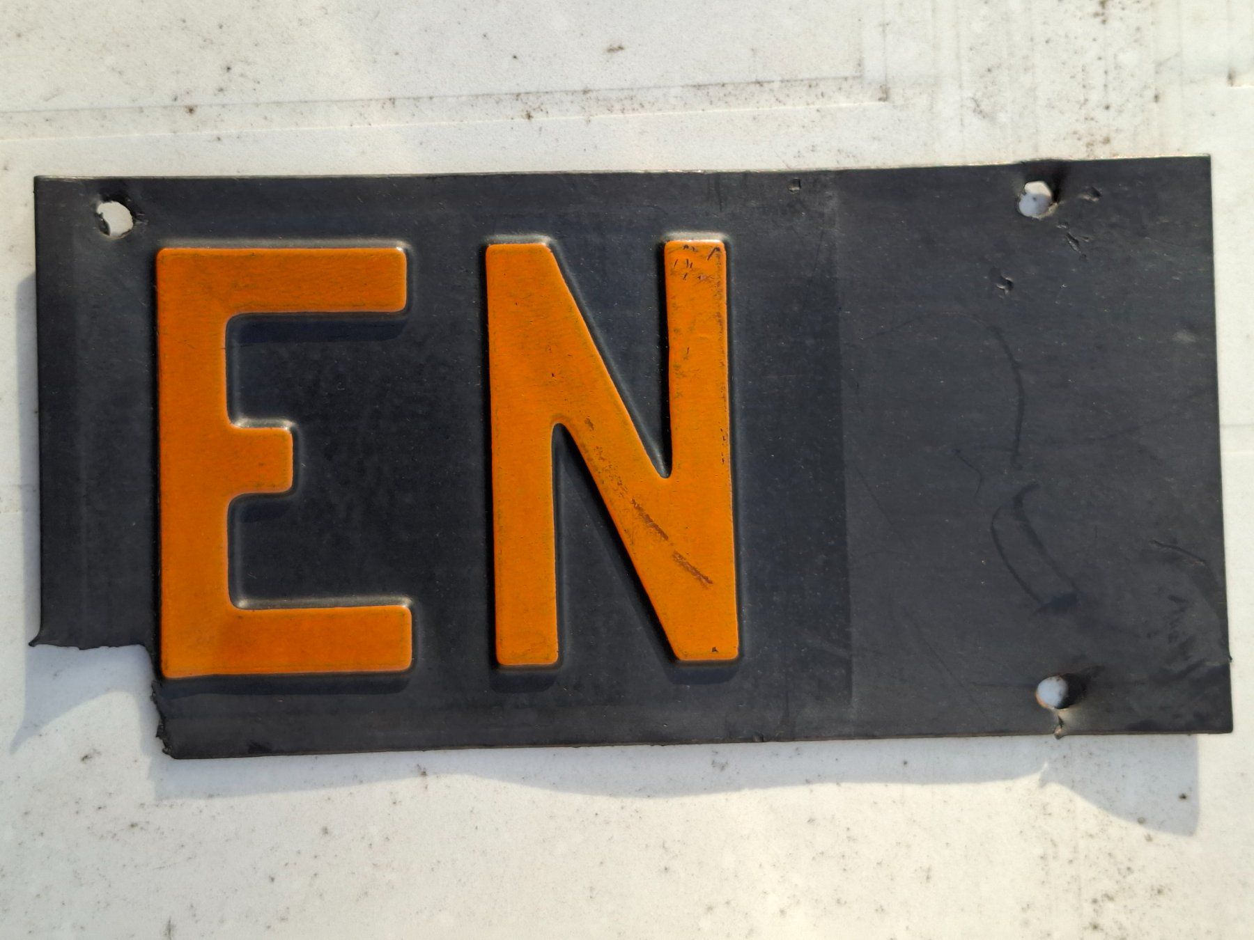 Insegne: Nummernschild Italien, Enna,  ca. 1980 – Usato da schwarzenburg venduto da mm07