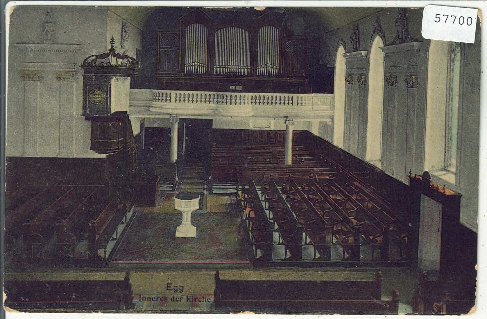 Cartoline postali: Egg - Inneres der Kirche - coloriert – Usato da Ettingen venduto da Kartenplanet