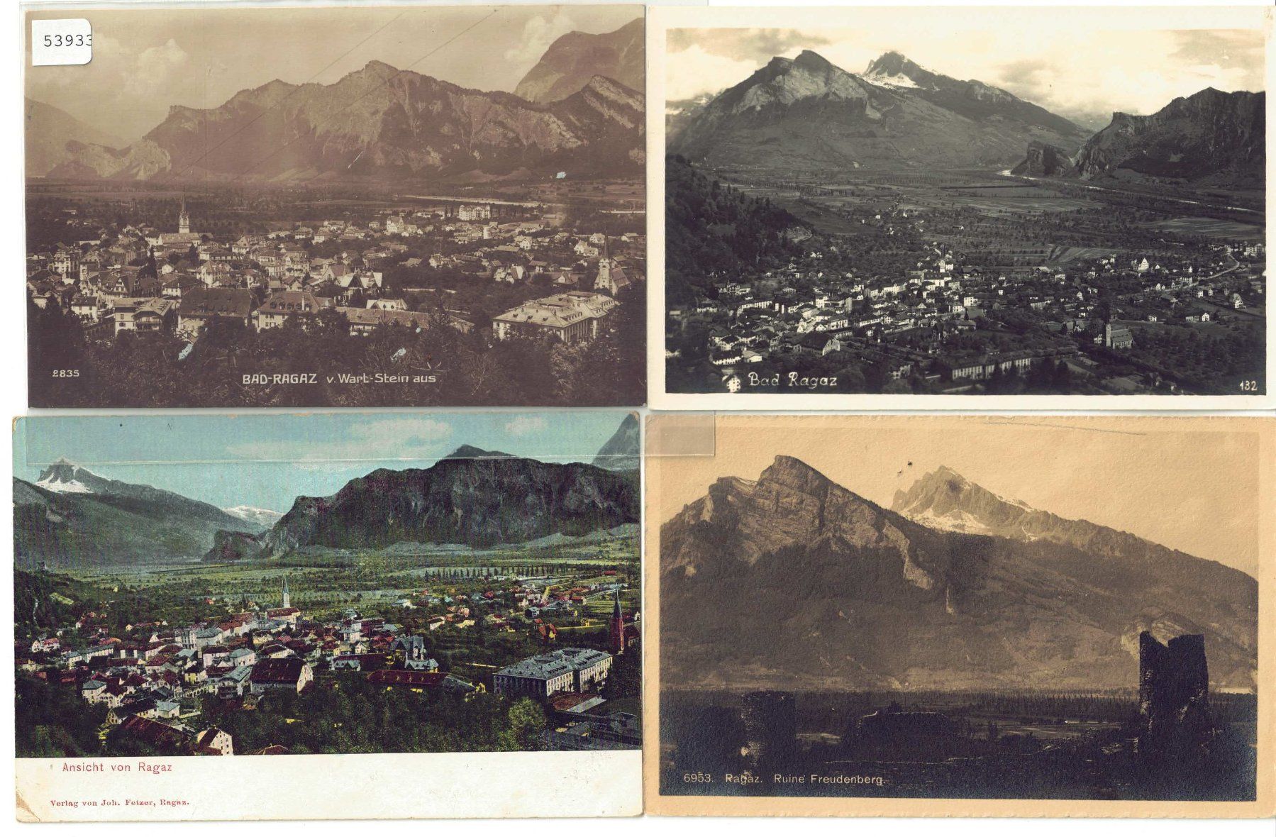 Ansichtskarten: 4 AK - Bad Ragaz – Gebraucht aus Ettingen von Kartenplanet