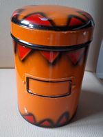Vintage Alu- Knorr Vorrats Dose , orange -rot