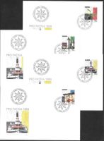 4 FDC Pro Patria 1999 Serie Einzelmarken ET Luzern 5.5.1999
