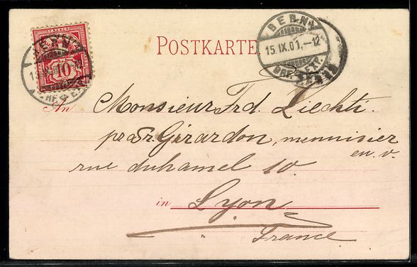 Cartoline postali: Winter-Lithographie Grindelwald, Blick z – Usato da Berlin venduto da bartko-reher 1
