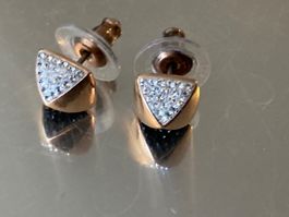 Boucles d'oreilles Swarovski  doré