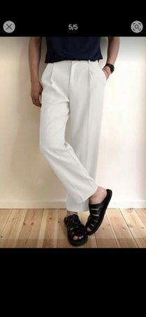White classic pants