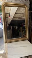 Miroir ancien cadre doré patine usagée bon état 