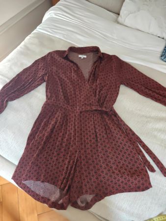 La Redoute brown rust romper wrap playsuit 40