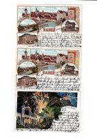 Schweiz, 3 Ansichtskarten Gruss aus Baden, Baden 1901