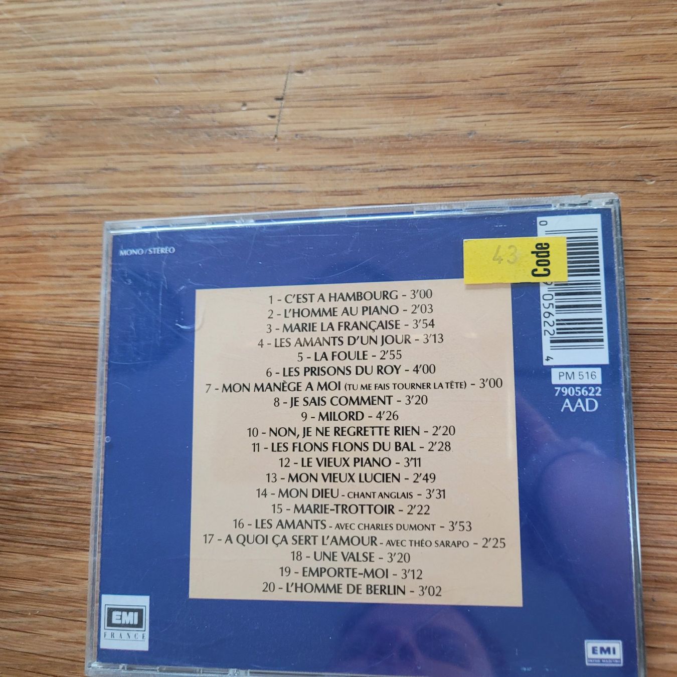 CD: CD Edith Piaf Volume 2 – Usato da Biel/Bienne venduto da Destockweb 2