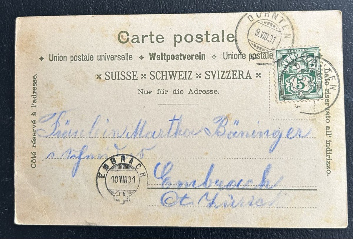 Cartoline postali: Gruss aus Dürnten Litho  – Usato da Horw venduto da Tellbub 1
