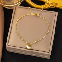 0011a-Elegantes Damen-Armband aus Edelstahl mit Goldplattier