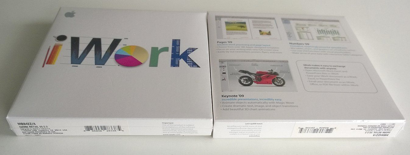 Apple Software: iWork '09 v9 0.3 DVD (Retail) full Version for Mac MB942Z/A – Nuovo e nell'imballaggio originale da Cointrin venduto da Alpt 3