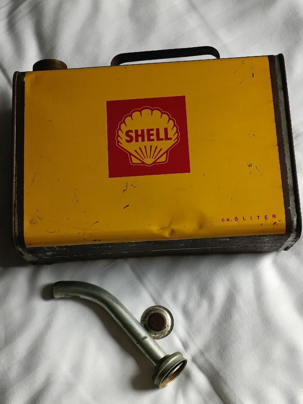 Shell Insegne: Alter Original Shell Kanister mit Einfüllstutzen – Usato da Brugg AG venduto da Ente015 2