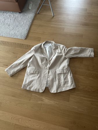Topshop Blazer Gr. 50 Beige Leinenmischung