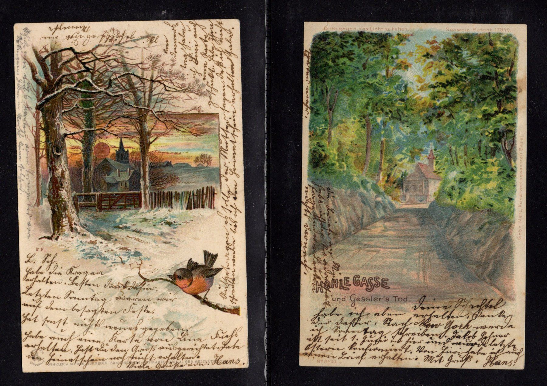 Alle Briefmarken: R1746  /  4 cartes postales illustrées écrites /type chiffre – Gebraucht aus Ste-Croix von MONT-TAGNAC
