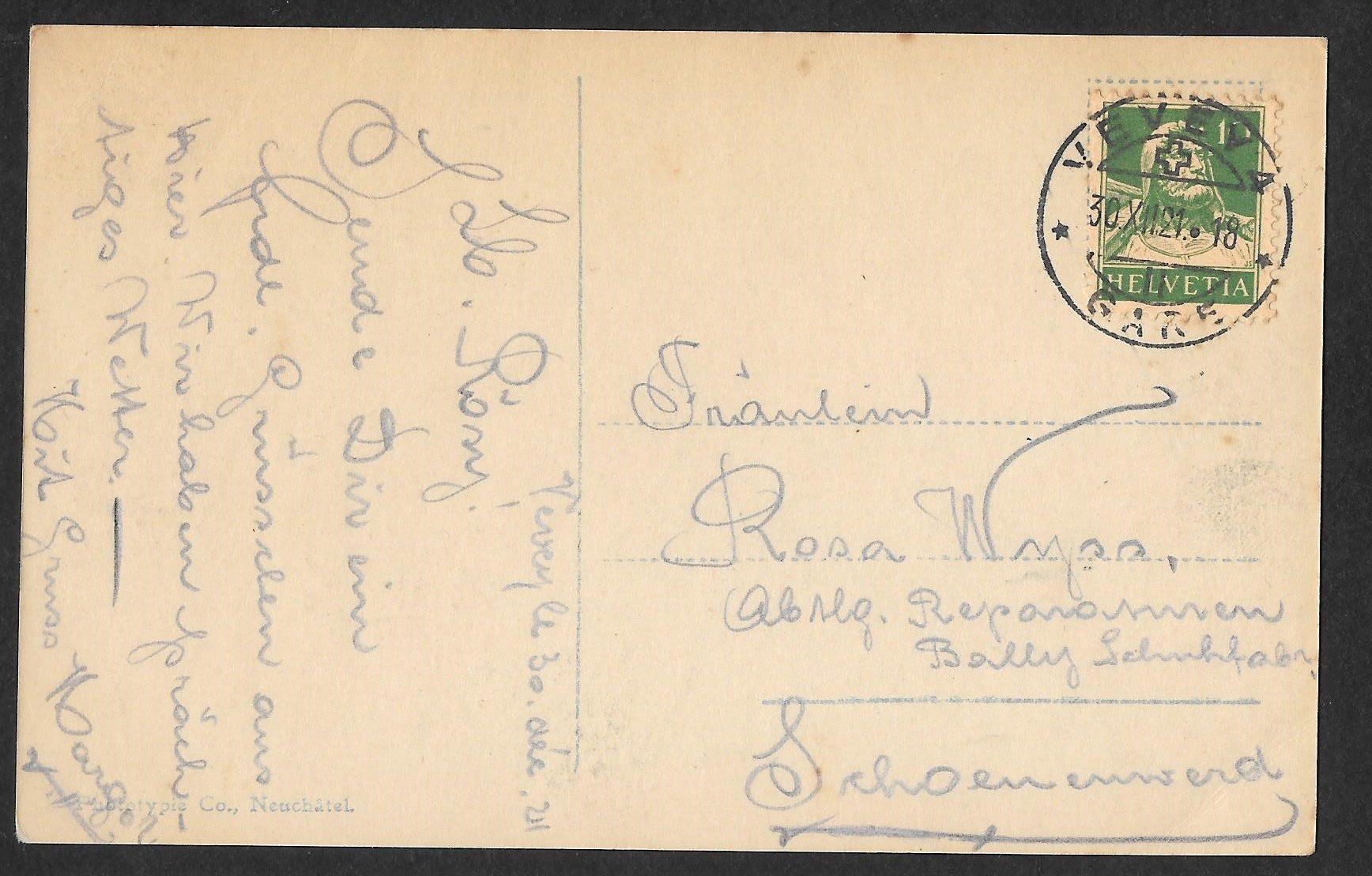 Cartes postales: Vevey La Gare – D'occasion à Olten par clotaldi 1