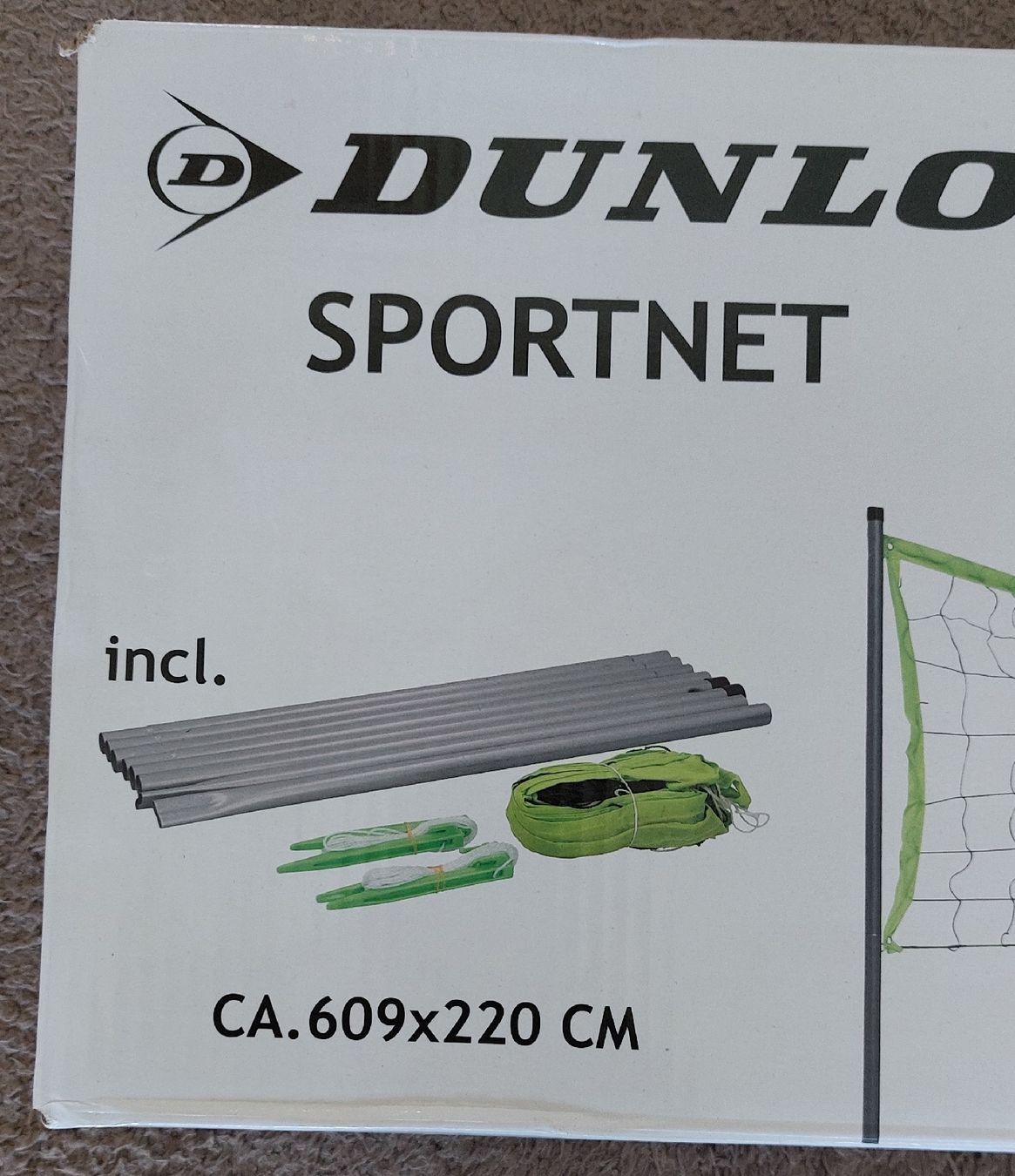 Spiele: Dunlop Sportnetz, neuwertig, ca. 609x220cm, – Neu (gemäss Beschreibung) aus Veltheim AG von gave04 1