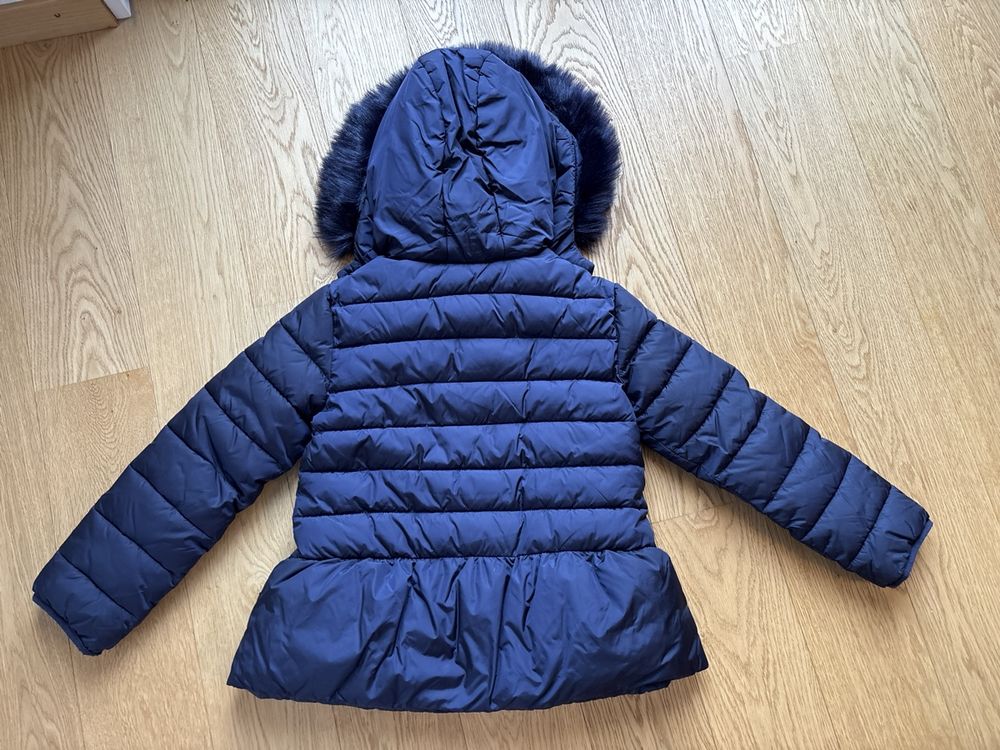Jacadi Doudoune bleu marine, capuche fourrure, 10 ans (Neu (gemäss ...