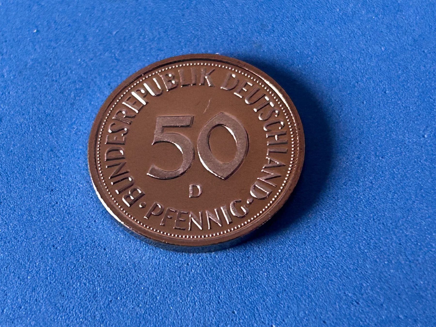 Tutti le monete: Germany - 50 Pfennigs 1981 D (Proof) – Usato da Corcelles NE venduto da AJKader 9