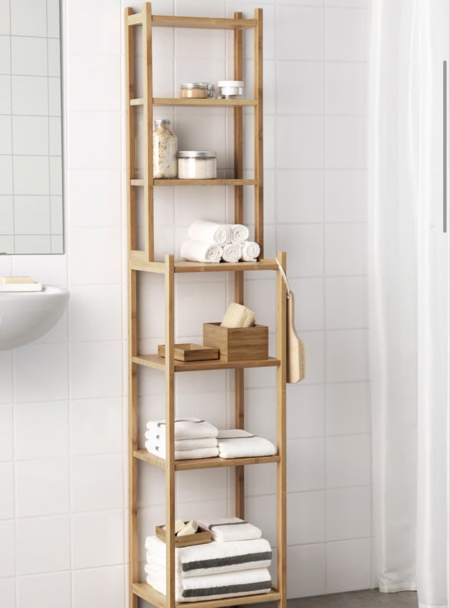 Ikea Scaffali: Bamboo Shelf Unit Bathroom Organizer Good Condition – Usato da Zürich venduto da eduardag 1