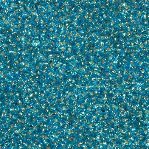 Perlen (unechte): Saatperlen Duracoat Silver Lined Aqua 3mm – Neu und originalverpackt aus Klingnau von SilberwindArt