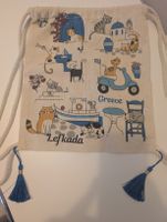 Turnbeutel mit Katzen Motiv Griechenland, neu
