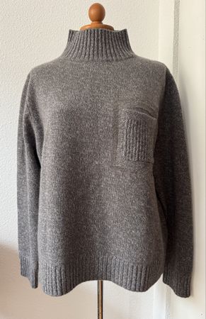 Pull Hemisphere laine cachemire gris, taille M, neuf