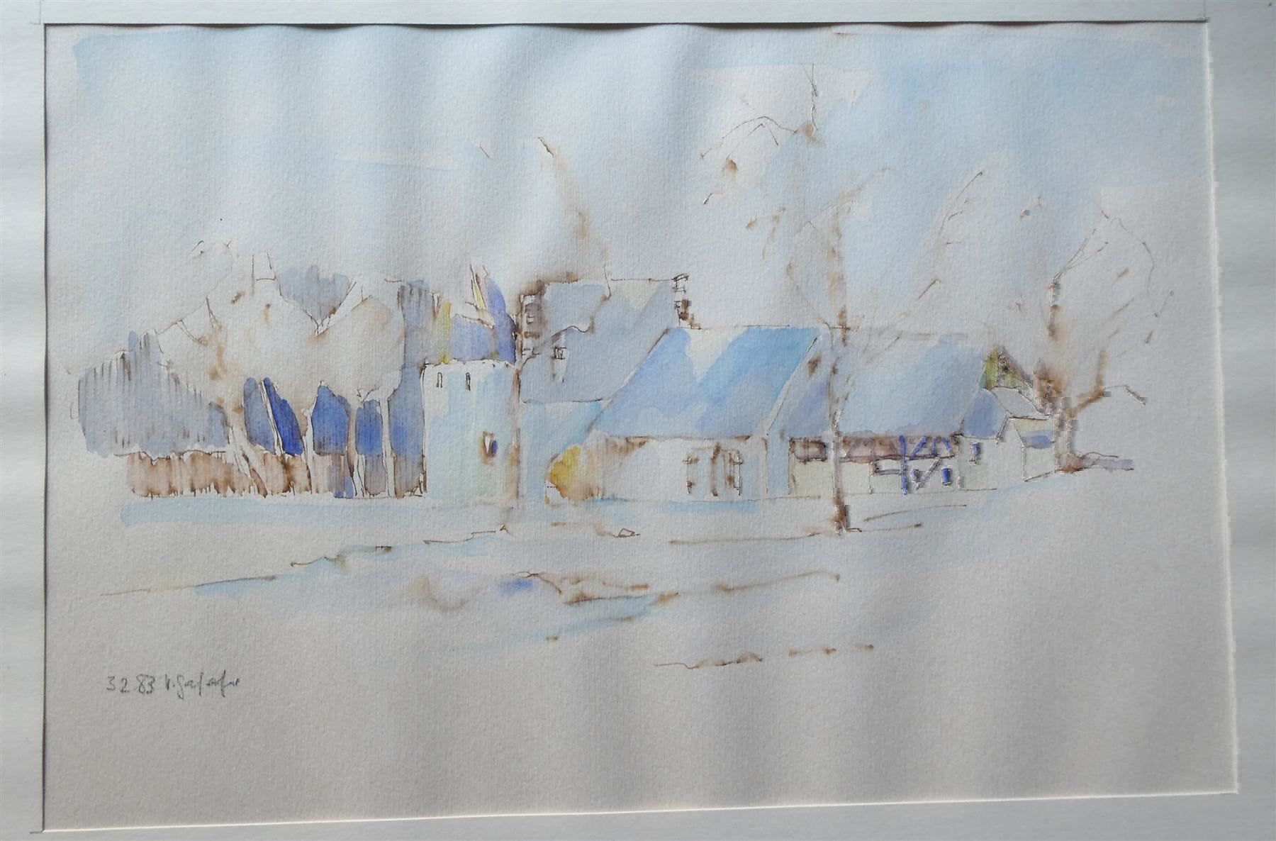Dipinti: Gemälde Aquarell Bauernhaus Gehöft 83 – Usato da Frauenfeld venduto da ZAZ12 2