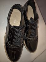 Schnürschuhe Anna Field schwarz Lackleder Grösse 38