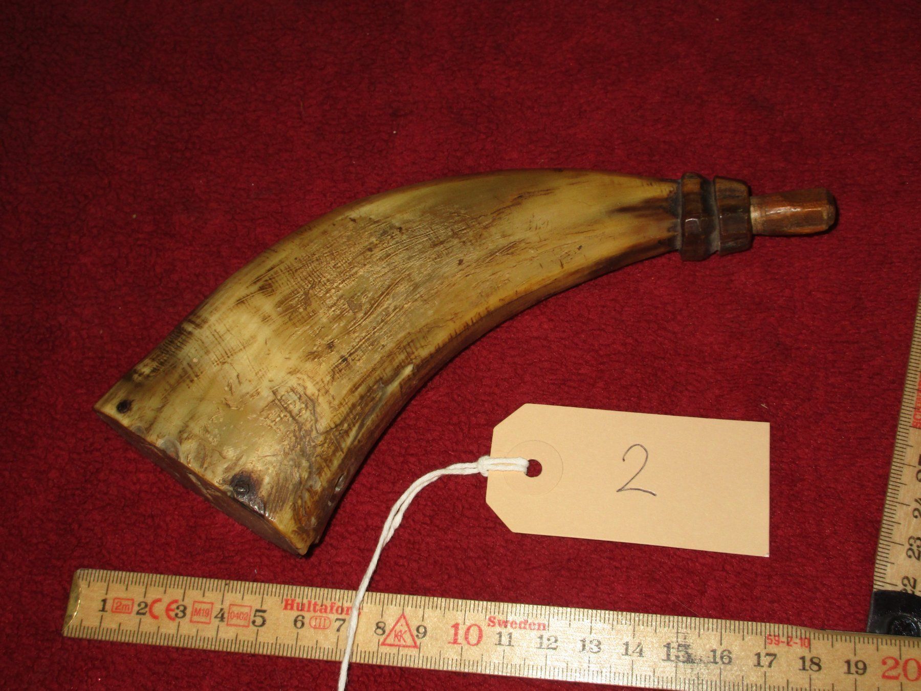 Schweizer Armee Armi bianche: Pulverhorn (2) Antik – Difettoso da Bowil venduto da vifi01 1