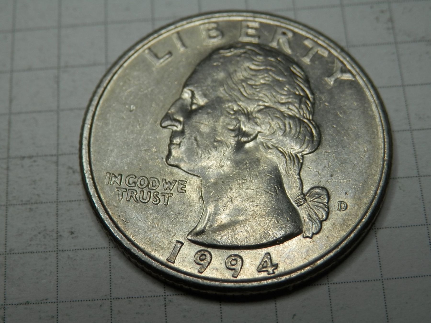 Tutti le monete: USA ¼ Dollar, 1994 Washington Quarter – Usato da Weiach venduto da weiach81