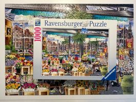 Ravensburger Puzzle, 1000 Teile, Amsterdam  Flower Market