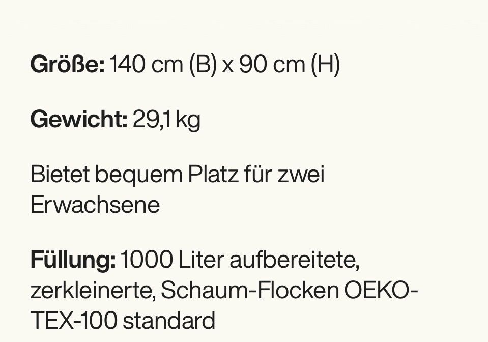 Vetsak Poltrone: Gemütlicher Vetsak Sitzsack Large. – Usato da Hittnau venduto da Simonefisch 4