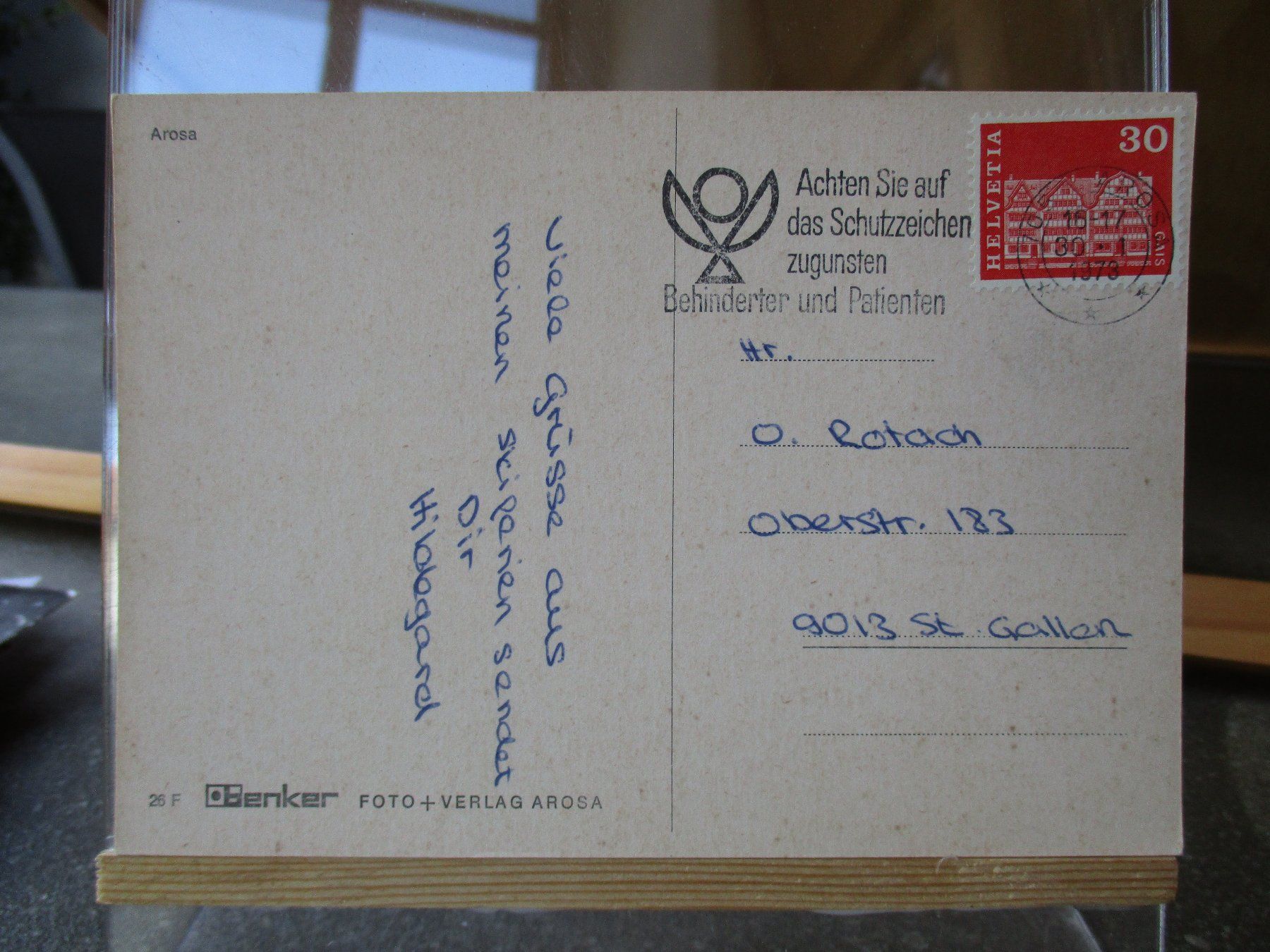 Cartoline postali: Arosa Postkarte  2 1973 – Usato da Felsberg venduto da sanwill 1