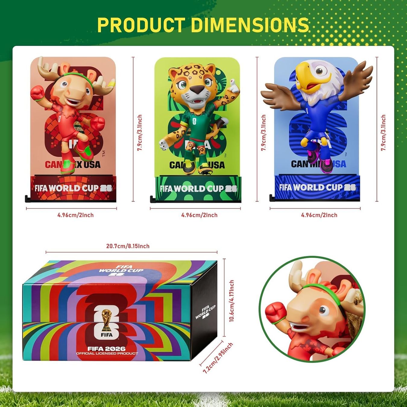 Statuette: FIFA World Cup 2026 Maskottchen Figuren 3er Set – Nuovo e nell'imballaggio originale da Suhr venduto da SchnapperCH 2