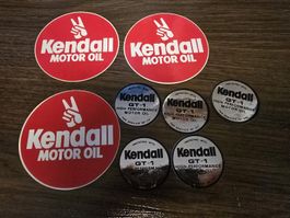 Vintage Kendall Motor Oil Stickers - 8 pcs Set