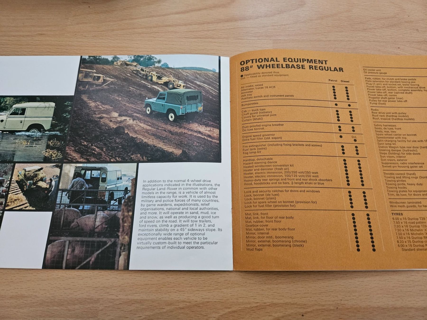 Land Rover Accessori per altri veicoli: Land Rover 88 Wheelbase Regular Prospekt 1974 xa – Usato da Flawil venduto da sr1_f6st 4