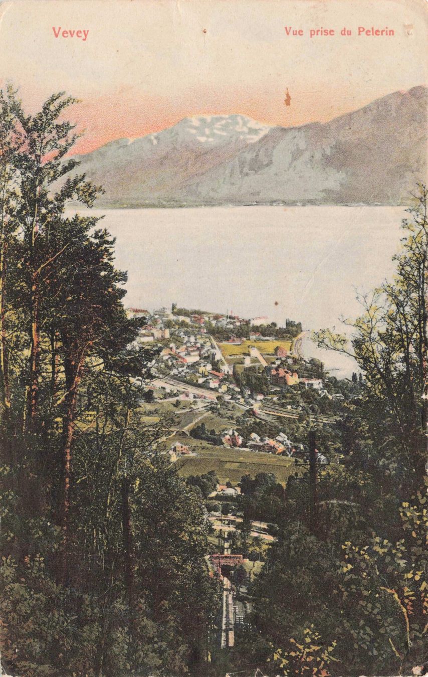 Cartoline postali: Vevey – Usato da Biasca venduto da Blenio71