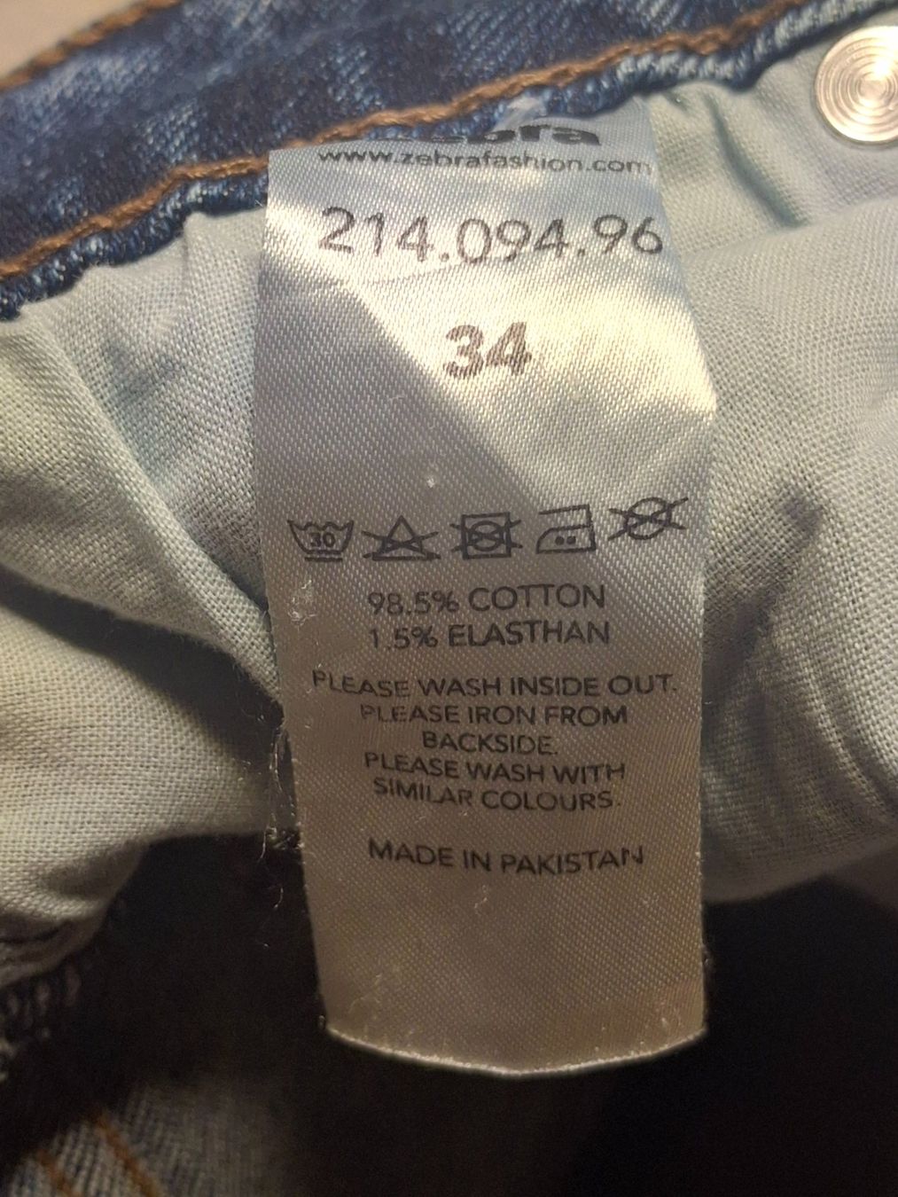 Zebra Jeans: Pantalon jeans taille 34 marque Zebra 98.5 % coton – Usato da Villiers venduto da san_jn5w 5