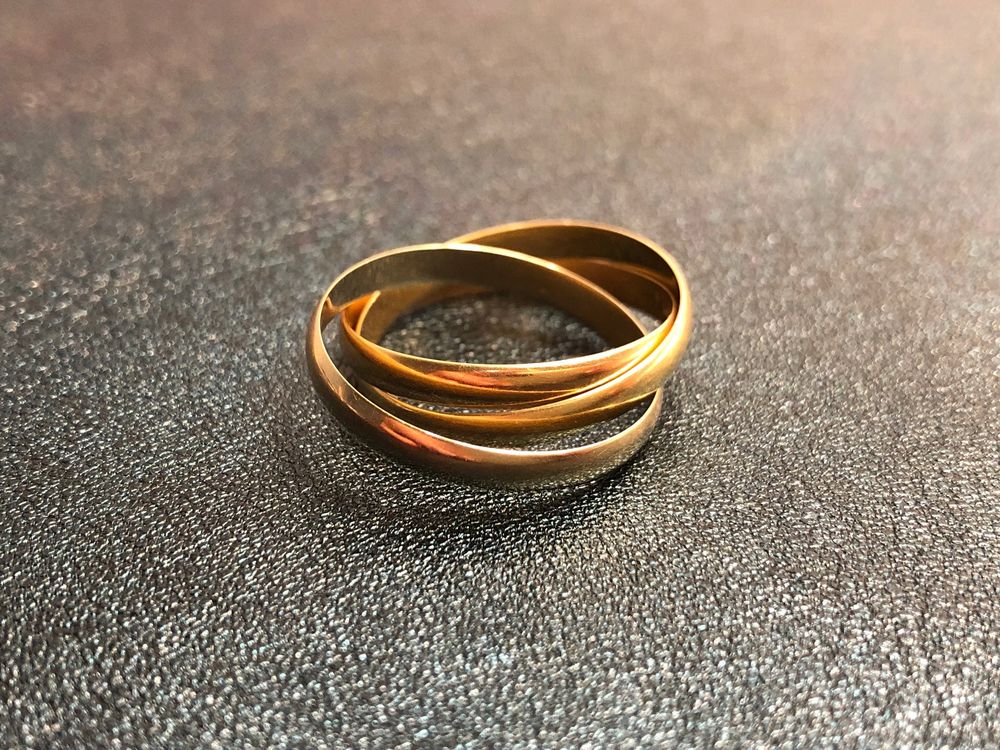 Anelli: Ring Triqueta aus 18 Karat tricolor Gold Au 750 – Usato da Bern venduto da bombich 7