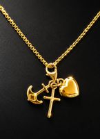 Gold 375 Anhänger „Glaube • Liebe • Hoffnung–Zeitlose Elegan