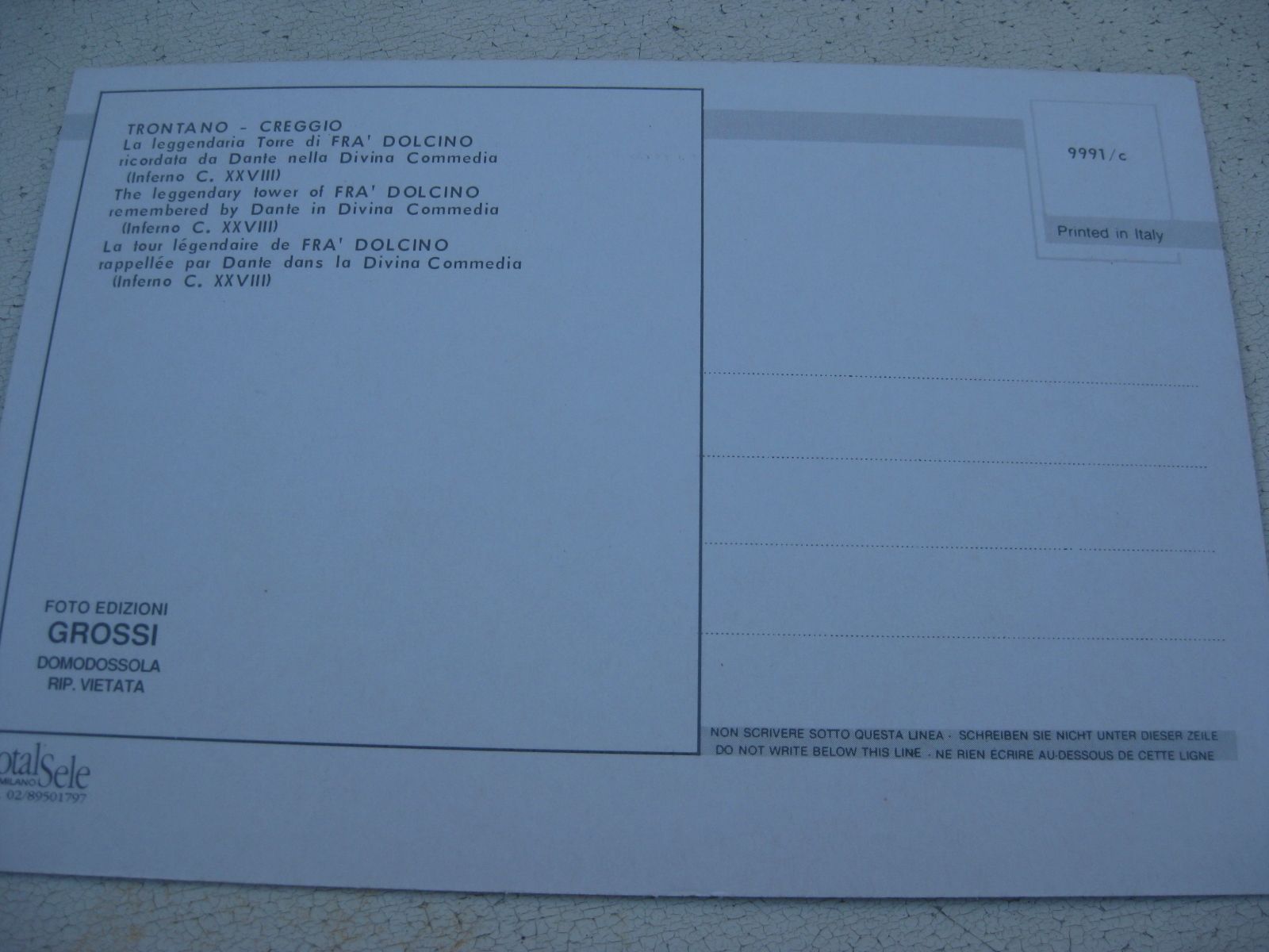 Cartoline postali: Centovalli Bahn bei Creggio – Usato da Malters venduto da Marosko 1