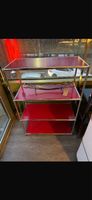 USM Regal, rot, Chrom, aus Wohnungsräumung